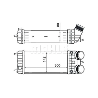 Immagine di MAHLE ORIGINAL CI 418 000S Intercooler IVECO: DAILY 6 Pritsche/Fahrgestell, CITROËN: DS3 Hatchback