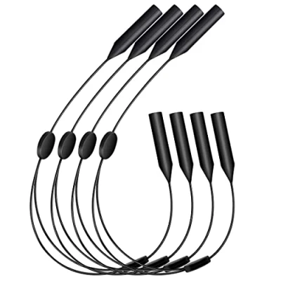 Immagine di SIOPPKIK 4 Pcs Sport Sunglass titolare Strap, universale in forma laccio di corda fissaggio, sistema ritenzione Eyewear