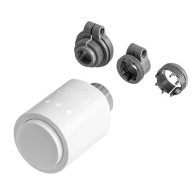 Immagine di Miratic Testa Termostatica con Programmatore di Riscaldamento Elettrico Tuya Smart Wi FI Testina Raccordo Valvola Wifi M30 x 1,5 (3 batterie AA e 3 adattatori inclusi)