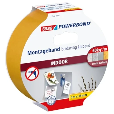 Immagine di tesa INDOOR 55742 00001 03 Nastro per fissaggio tesa® Powerbond Arancione (L x L) 5 m 38 mm 1 pz.