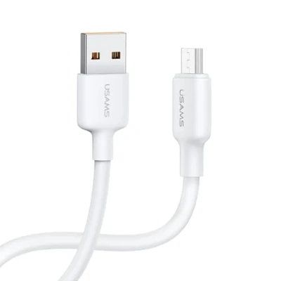 Immagine di P4Y Cavo micro USB di Ricarica e dati US SJ608 U84 veloce 2A Trasferimento 480Mbps Materiale PVC, forte resistente Bianco 2m