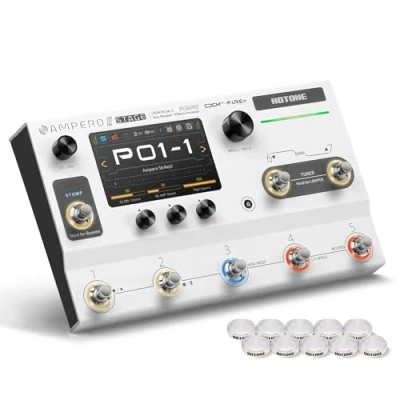 Immagine di HOTONE Processore multi effetti per chitarra con touch screen basso amplificatore modellazione IR box simulazione FX Loop MIDI I/O Stereo OTG USB Audio Interface Ampero II Stage