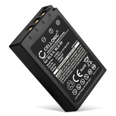 Immagine di CELLONIC Batteria BLS 5, 50 Compatibile con Olympus Om D E M10 Mark II, III, IV, Pen P3, PL6, PL7, PL8, Stylus 1 7.2V 7.4V 1000mAh