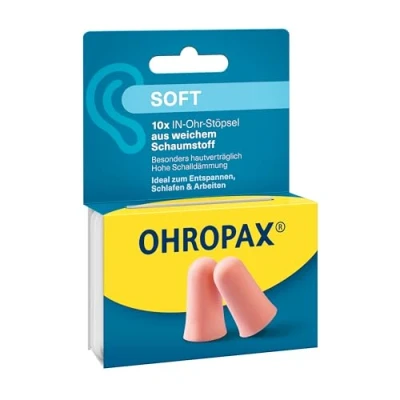 Immagine di OHROPAX Tappi auricolari morbidi in morbida schiuma particolarmente discreti e comodi valore di isolamento acustico SNR 31 dB ideali per rilassarsi, dormire lavorare 10