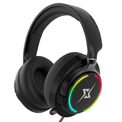 Immagine di Y YOPZI Cuffie da gioco con microfono 3D Surround Sound Headphones Cancelling Rumore RGB Lights, compatibili PS4/PS5/Switch/Xbox/PC/Laptop/Mac, 21 x 20 6 cm