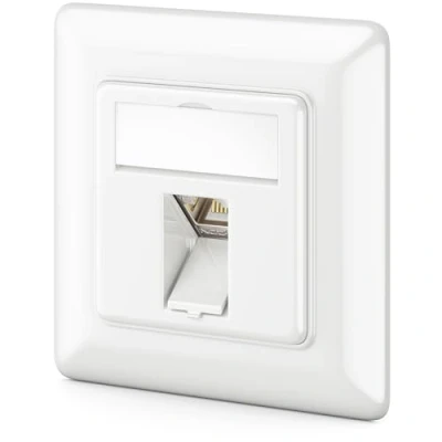 Immagine di deleyCON 1x CAT6a Set di Prese Rete Keystone Sottointonaco Presa Modulo STP Schermato Involucro Metallo RJ45 Jack Riquadro Dati Cavi