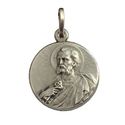 Immagine di Medaglia di San Pietro Apostolo In Argento Massiccio 925 Le Medaglie dei Santi Protettori