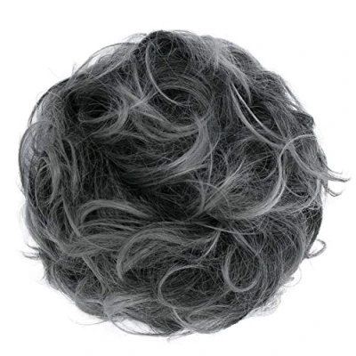 Immagine di CAISHA Elastico Per Capelli XXL Ispessimento Dei Voluminoso Resistente Al Calore Grigio Cenere Mix G26E