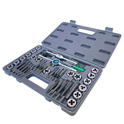 Immagine di filiera Per Filettature Filiere maschi Femmine Set 40 Pezzi Kit di e M3 M12 Maschio Matrice Metrica Con Valigetta In Plastica