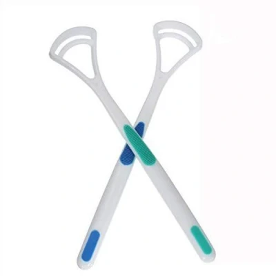 Immagine di Xrten 2 Pezzi Puliscilingua doppio in Plastica Pulisci, Lingua per Migliora l&#039;igiene Dentale dell&#039;igiene