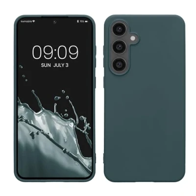 Immagine di kwmobile Custodia Compatibile con Samsung Galaxy S24 FE Cover Back Case per Smartphone in Silicone TPU Protezione Gommata ardesia scuro