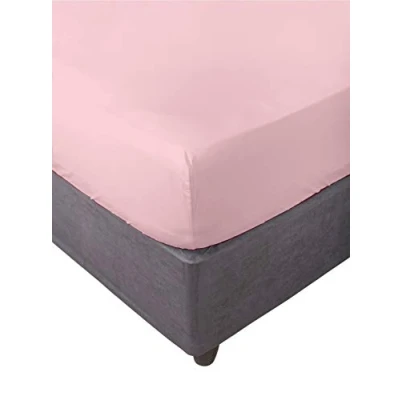 Immagine di Miracle Home, Elastico, Anti Pelucchi Lenzuolo con Angoli Elasticizzati, Morbido e Confortevole, 50% Cotone Poliestere, Rosa. 180 x 200, Letto