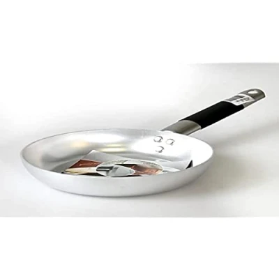 Immagine di Pentole Agnelli ALMC111BBC20 Padella Svasata Bassa, in Alluminio, Spessore 3 mm, con Manico Tubolare Acciaio Inossidabile Cool, 20 cm, Argento