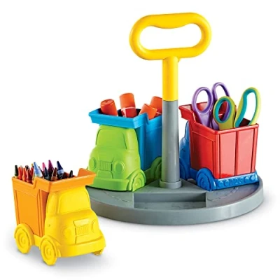 Immagine di Learning Resources Kit Portaoggetti con Camion Kiddy Create a Space , Contenitore per materiale artistico, bambini, Organizzazione, stanza dei giochi, Dai 3 anni in avanti
