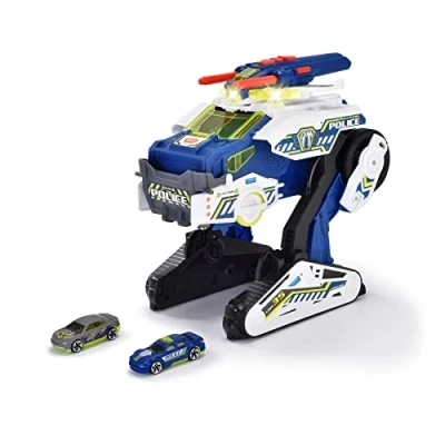 Immagine di Dickie veicolo Police Bot cm 35, 203794001, + 3 anni, con funzionamento a ruota libera, incluso scala 1:64