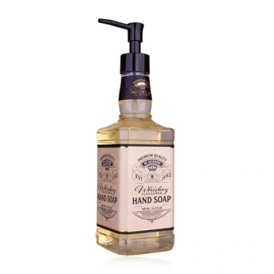 Immagine di accentra sapone per le mani SPECIAL BLEND in bottiglia con effetto di whisky, 480 ml, erogatore, liquido, profumo whisky ricaricabile