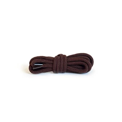 Immagine di Kaps Lacci Spessi Rotondi, Diametro da 5 6 mm, in 100% Cotone per Scarpe e Calzature Casual, Fatti Europa, 1 Paio (120 cm 47 inch a 8 paia di asole / 79 Marrone Scuro)