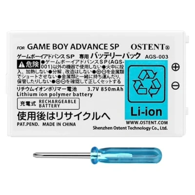 Immagine di OSTENT 850mAh Ricaricabile Litio ione Batteria + Attrezzi Kit Compatibile per Nintendo Game Boy Advanced GBA SP Consolle