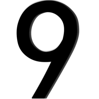 Immagine di Adesivo con Numero 9 di Colore Nero,Numero Civico,Numero Civico Segnale in Acrilico,Numero Casa Autoadesivo,Resistente alle Intemperie,per Esterni,Porta,Cassetta Delle Lettere(10 cm)