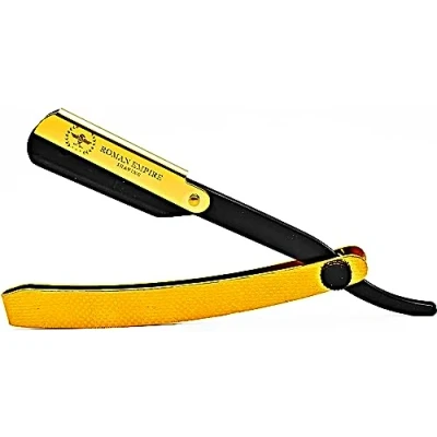 Immagine di Rasoio a Mano Libera Hercules di Roman Empire Shaving per Uomo Professionale da Barbiere Barba, Baffi e Contorni con Set 20 Lamette (Astra Sharp Shark Treet)