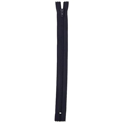 Immagine di Trimz 25 cm ( 10&quot;) Navy One Way End Stop Zip con Denti 4 mm x 5 Pezzi, Poliestere, Marina Militare, unità