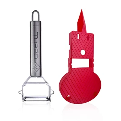 Immagine di Turbo pelapatate Combo Plus con mandolina, colore rosso