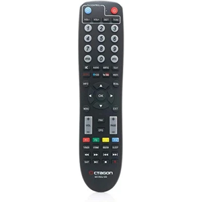 Immagine di Octagon Telecomando originale RCU 03 per tutti i modelli di: SF8008, SX87, SX88, SX89, SX888, SX889, SX988, SFX6008, SFX6018, compatibile con ASAT HDR No.1 &amp; S2 IP/WL IP 4K / WL
