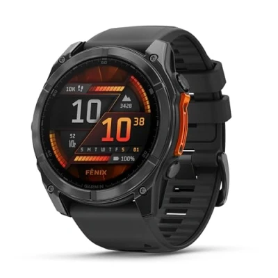 Immagine di Garmin fēnix 8, 51mm, Display AMOLED 1,4&quot;, Touch, Pulsanti induttivi, Speaker e Microfono, Comandi Vocali, GPS Multi band, Torcia, Mappe, 90+ App per lo Sport, Autonomia 29 giorni (Slate Gray &amp; Black)