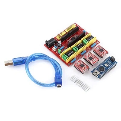 Immagine di DollaTek CNC Shield V4 + con Scheda Driver 3.0 A4988 Motore Passo per Arduino