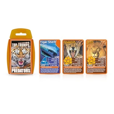 Immagine di Top Trumps Deadliest Predators classico gioco di carte, scopri il grande squalo bianco, drago Komodo e re Cobra in questo pacchetto educativo, regalo per bambini dai 4 anni su