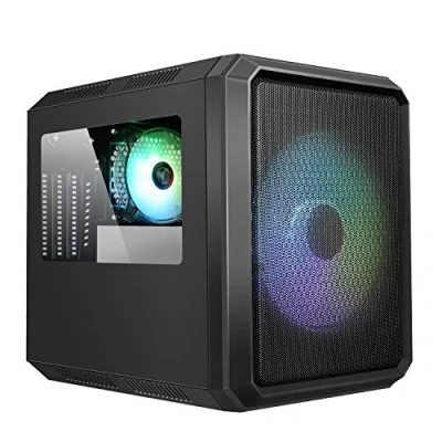 Immagine di Itek Case QBO 8 EVO Micro ATX, USB3, 200+120mm ARGB fan, Card Reader, 3x Trasp Window