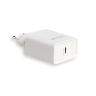 Immagine di iggual Caricatore Cellulare Rapido da Parete Ingresso PD tipo C (20W) Compatibile con Tutti i Dispositivi Mobili Colore Bianco