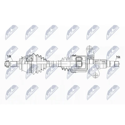 Immagine di NTY NPW BM 137 Albero motore / Semiasse Assale anteriore Dx 876 Trasmissione automatica MINI: Hatchback
