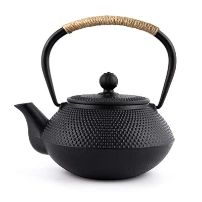 Immagine di Webao Teiera in Ghisa per tè Giapponese Bollitore con Infusore Acciaio Inox, Nero, 0.8L (800ml)