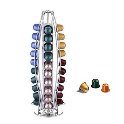 Immagine di Exzact Porta Capsule Compatibile con caffè Nespresso Classic (40 Pezzi) Girevole per Rack Pod (EX NP021 40)
