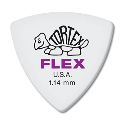 Immagine di Dunlop 456P1.14 Tortex Flex Triangle 1.14 Mm, Pacco da 6 pezzi