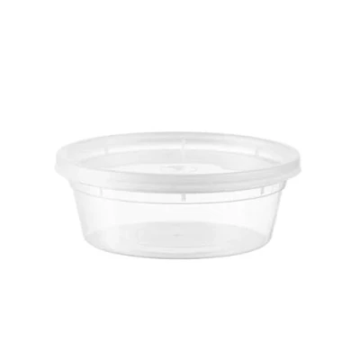 Immagine di Decorline 24x contenitori per alimenti in plastica con coperchi ermetici 250 ml Bicchieri riutilizzabili, a prova di perdite Senza BPA, microonde/lavastoviglie/congelatore