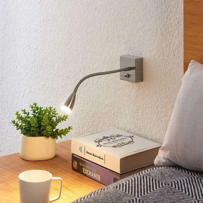 Immagine di applique a LED &#039;Jolka&#039; (Moderno) colore Grigio, in Metallo ad es. Cucina (1 luce, lampadina inclusa) di Lindby LED,