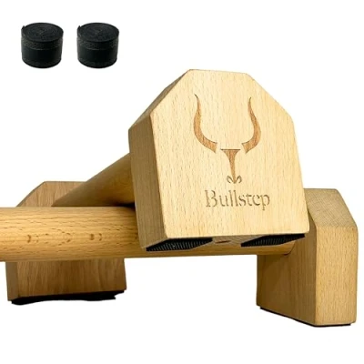Immagine di Bullstep Parallele Basse Calisthenics in Legno di Faggio Maniglie Push Up Bar Barre da Palestra per flessioni a terra Parallette Supporti Ginnastica Artistica Fitness