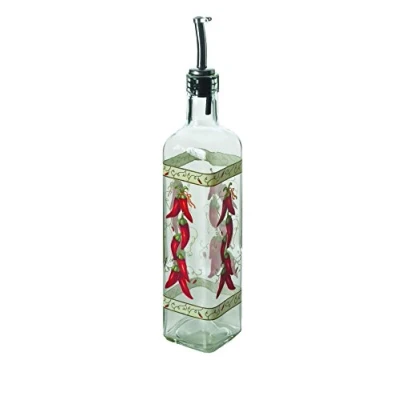 Immagine di Excelsa Peperoncino Oliera con Beccuccio Versatore, Trasparente Decorazioni, Capacità: 473 ml