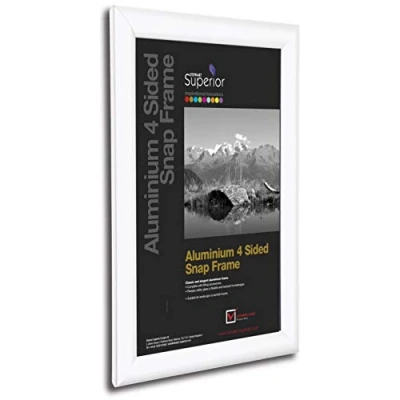 Immagine di Stewart Superior A3 Cornice a scatto in alluminio 4 lati, 25 mm, colore: Bianco