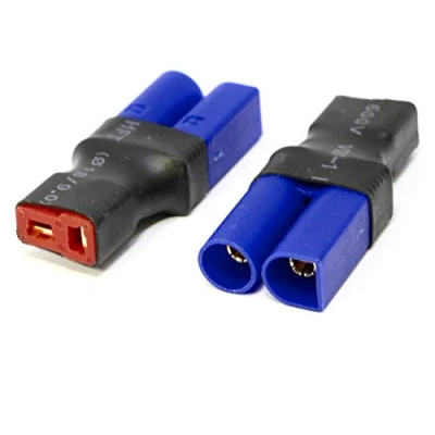 Immagine di VUNIVERSUM Mr.Stecker Modellbau® 2 adattatori Premium EC5 maschio a T Dean, femmina ad alta corrente da 5 mm, cavo adattatore per batteria Lipo