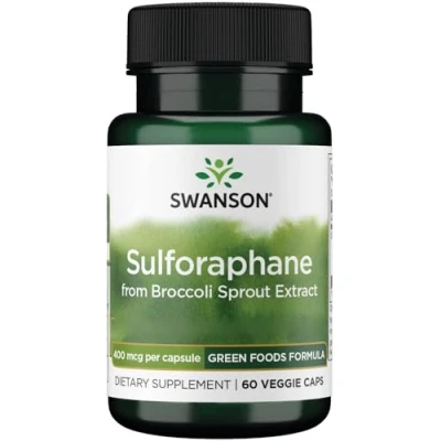 Immagine di Swanson Broccoli Sprout Extract, (Estratto di germogli broccoli) con sulforafano, 60 capsule Vegane, Testato in Laboratorio, Vegetariano, Senza Soia, Glutine, Non OGM