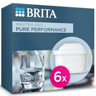 Immagine di BRITA Maxtra Pro All in One Cartuccia filtrante per acqua, confezione da 6, ricarica originale ridurre impurità, cloro, pesticidi e calcare l&#039;acqua del rubinetto con un gusto migliore