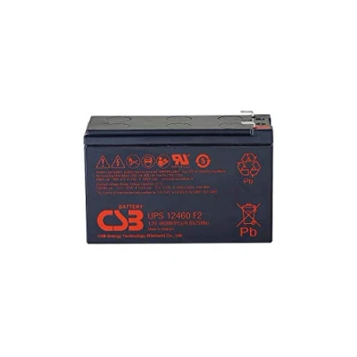 Immagine di CSB AGM Batteria al piombo 12 V 9,3 Ah UPS12460 F2F1 ad alta corrente AGM, compatibile MP1236H, NPW45 12, HR1234WF2, UP RW1245P1, WP1236W