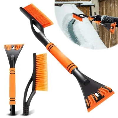 Immagine di Snow Brush Scraper di Ghiaccio 2 in 1 Smontabile Raschietto per con Spazzola da Neve Impugnatura Ergonomica Schiuma Auto Scopa Camion SUV (B)