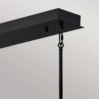 Immagine di Quintiesse LED a sospensione Styx, nero, 3.000 K 30,5 x 113cm