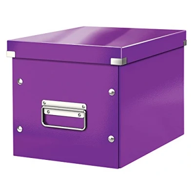 Immagine di Leitz Click &amp; Store WOW Scatola Archivio Cubo Medio, per Mantenere la Casa e l&#039;Ufficio in Ordine, Viola, 61090062