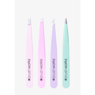 Immagine di Brushworks 4 Piece Combination Tweezer SET Kit make up, Donna, Taglia: One Size, Pastels