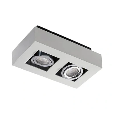 Immagine di Plafoniera &#039;Vince&#039; dimmerabile (Moderno) colore Bianco, in Alluminio ad es. Corridoio (2 luci, GU10) di Arcchio plafoniera, lampada